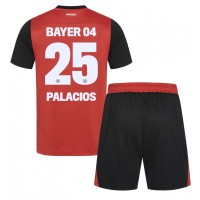 Camisa de Futebol Bayer Leverkusen Exequiel Palacios #25 Equipamento Principal Infantil 2024-25 Manga Curta (+ Calças curtas)